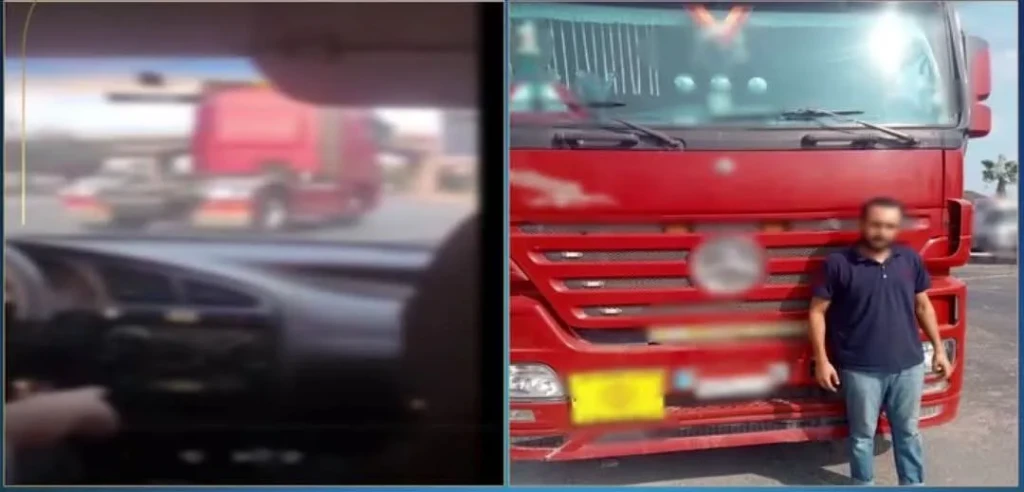 الداخلية:ضبط سائق سيارة نقل لقيامه بتعريض حياة المواطنين للخطر بدمياط