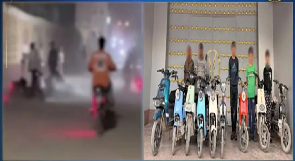 الداخلية:ضبط عدد من الأطفال لقيامهم بالاستعراض بدرجات كهربائية ببني سويف