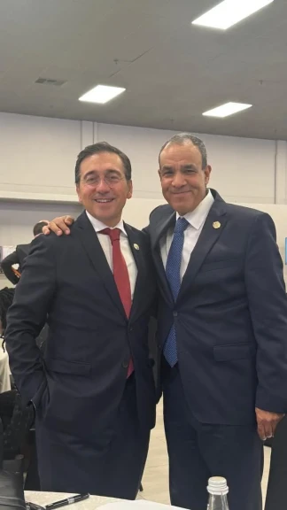 وزير الخارجية يلتقي مع نظيره الأسبانى على هامش أعمال قمة مجموعة العشرين