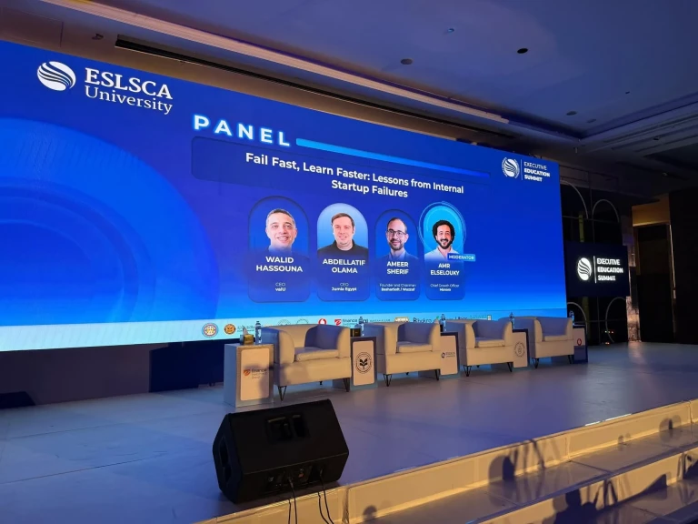 نظمتها جامعة ESLSCA رئيس جوميا مصر يشارك في جلسة ”افشل سريعا..وتعلم أسرع” ويستعرض رؤيته للشركات الناشئة