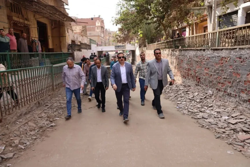 محافظ المنوفية يتفقد الموقف التنفيذى لأعمال تطوير ورفع كفاءة نفق البساتين