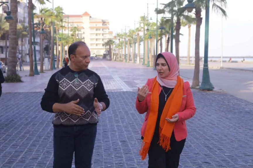 نائب محافظ دمياط تتفقد شارع النيل وممشى الكورنيش و تبحث استعدادات الصيف المقبل