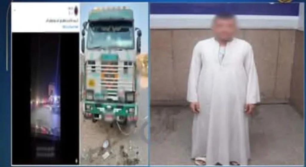 الداخلية: ضبط قائد سيارة نقل قام بوضع كشاف عالى الإضاءة بالخلف متسبباً فى حجب الرؤية لقائدى السيارات خلفه