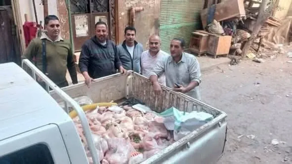 تموين المنوفية يضبط كميات كبيرة من اللحوم غير صالحة للاستهلاك الآدمي