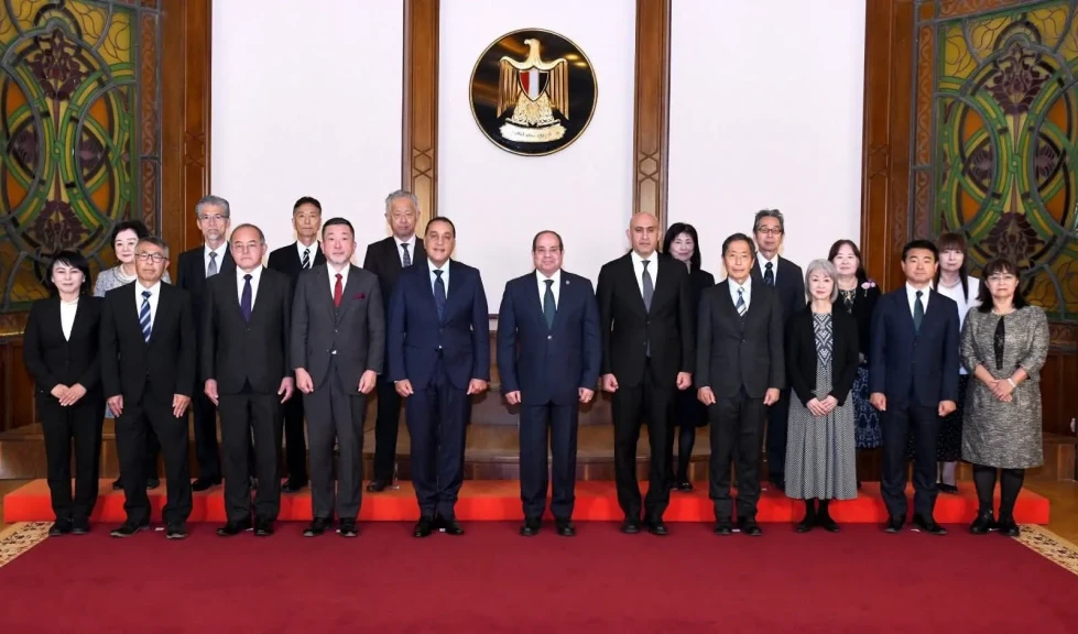 الرئيس السيسى يستقبل مجموعة خبراء التعليم اليابانيين المتواجدين في مصر