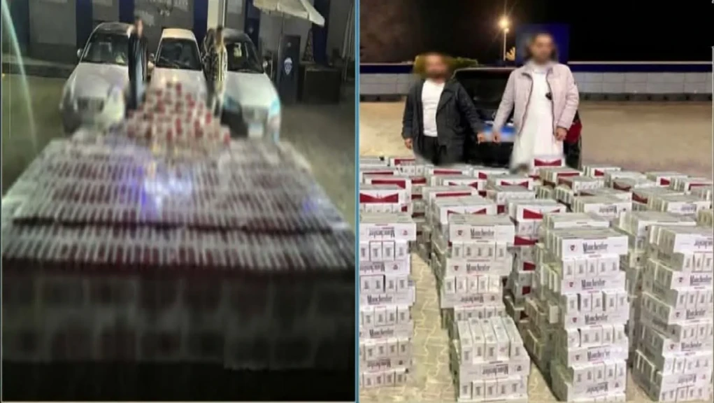 الداخلية:ضبط 61 ألف عبوة سجائر مهربة ومجهولة المصدر بقصد الإتجار بمطروح