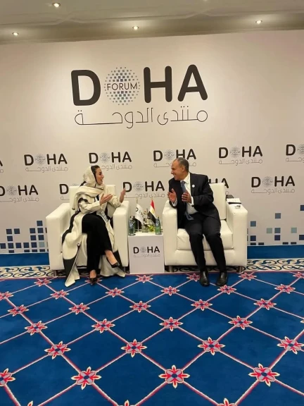 وزير الخارجية يلتقي مع الأمين العام لمنظمة التعاون الرقمي