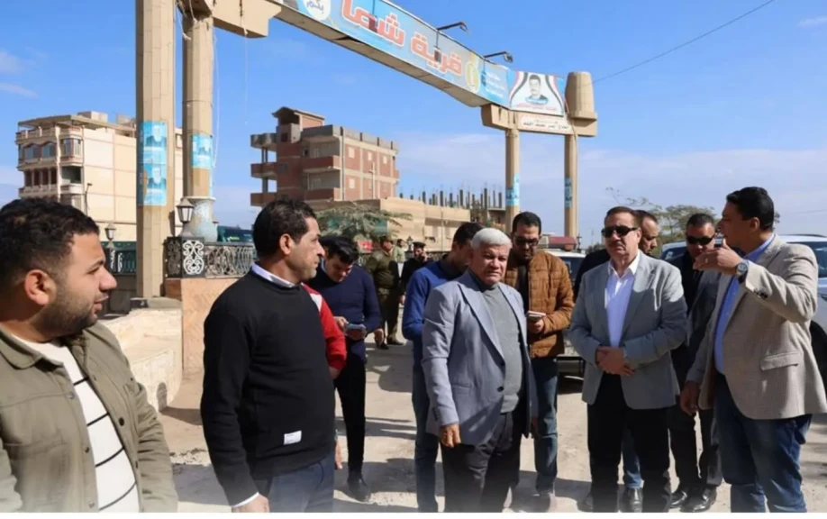 محافظ المنوفية يتفقد أعمال قطع الفرمة بطريق 21 شما – ساقية المنقدى – منوف