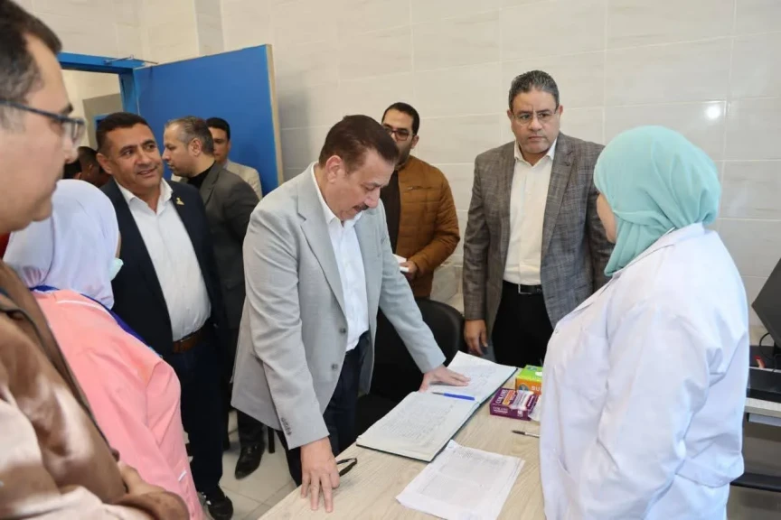 محافظ المنوفية يتفقد أعمال التجهيزات النهائية بوحدة طب الأسرة برملة الإنجب