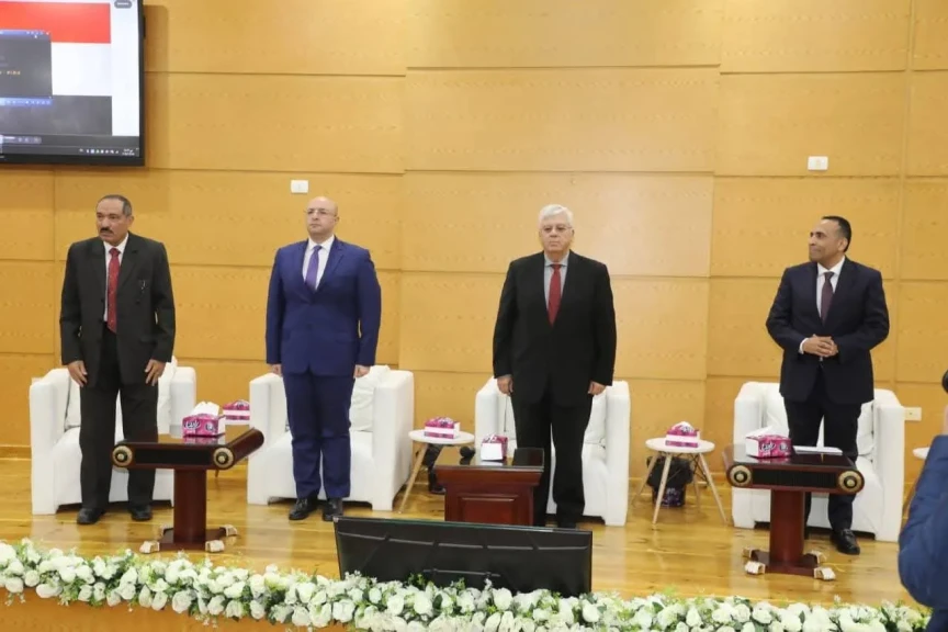 محافظ بني سويف يشارك وزير التعليم العالي في افتتاح قاعة الاحتفالات الكبرى بمجمع المعاهد العليا