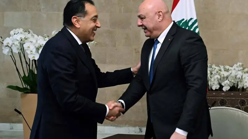 رئيس الجمهورية اللبناني يستقبل الدكتور مصطفى مدبولي بقصر ”بعبدا”