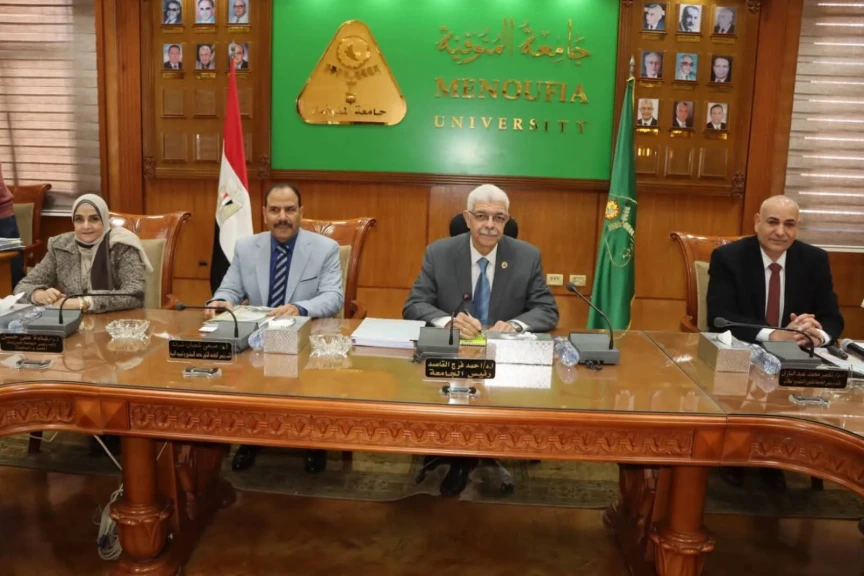 مجلس جامعة المنوفية يوافق على إنشاء حاضنة أعمال وعدد من المكاتب الداعمة للبحث العلمي
