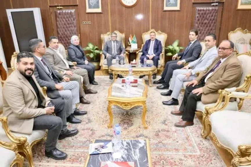 محافظ المنوفية يستقبل وفد حزب حماة الوطن