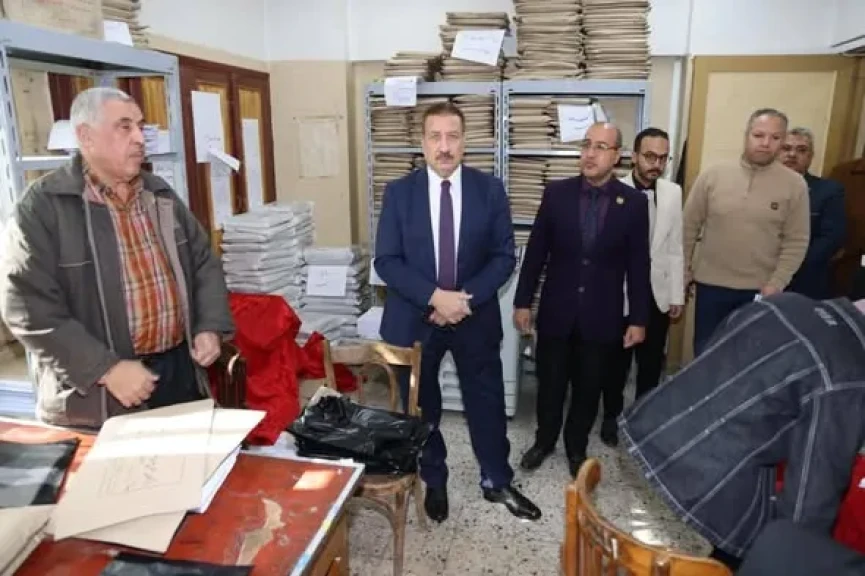 محافظ المنوفية يتفقد المطبعة السرية بمديرية التربية والتعليم