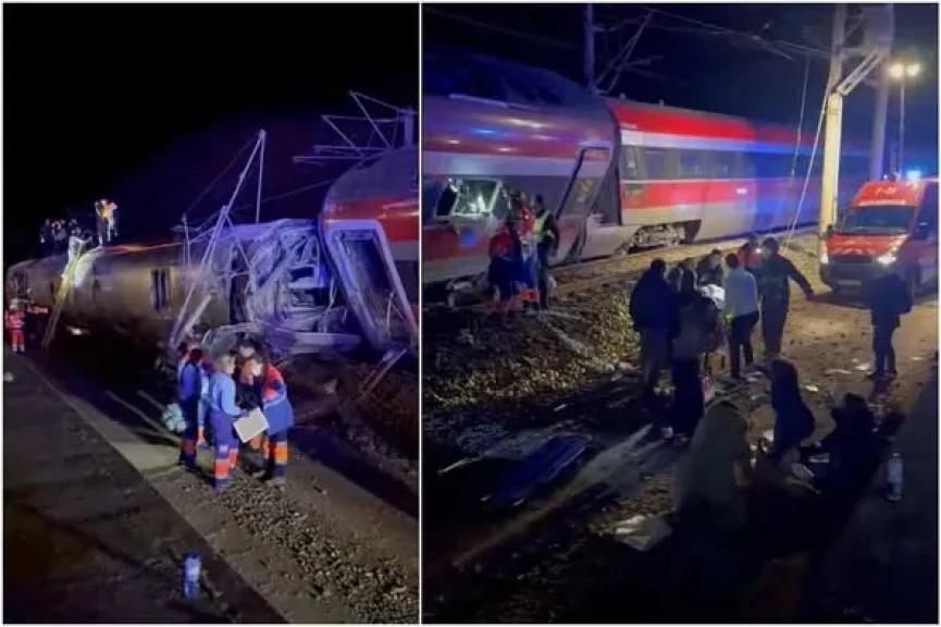 مصرع 7 وإصابة 100 جراء انحراف قطارين فائقي السرعة بإسبانيا