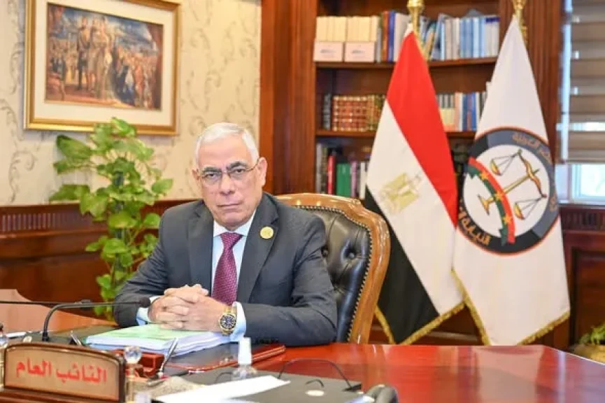 النائب العام يستقبل رئيس الاستئناف لنيابة استئناف المنصورة لعرض الكشوف ربع السنوية بدائرة نيابته