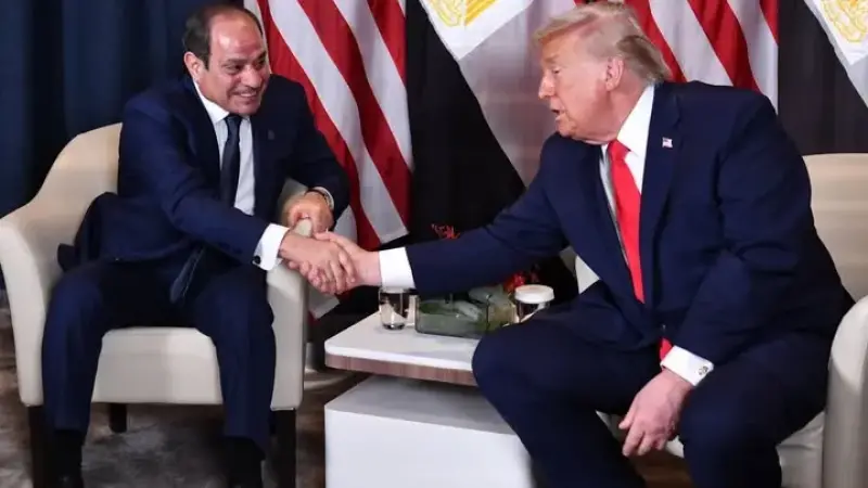 الرئيس السيسي يجري مباحثات مع ترامب على هامش منتدى دافوس