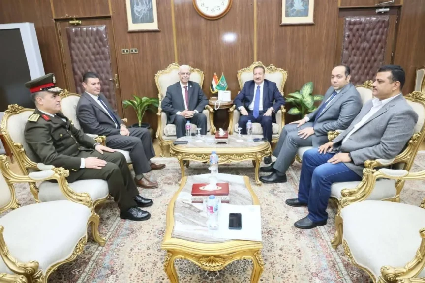 محافظ المنوفية ورئيس الجامعة يقدمان التهنئة لـ مدير الأمن والقيادات الأمنية بمناسبة عيد الشرطة