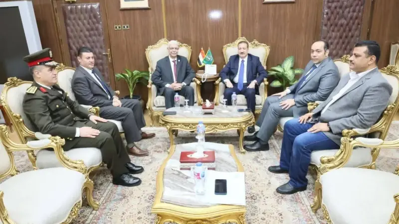 محافظ المنوفية ورئيس الجامعة يقدمان التهنئة لـ مدير الأمن والقيادات الأمنية بمناسبة عيد الشرطة