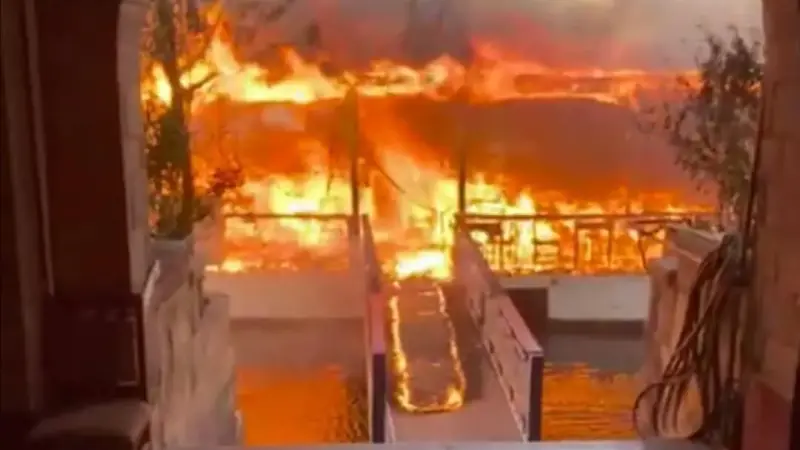 محافظ أسوان يتابع إجراءات السيطرة على حريق إندلع بعوامة