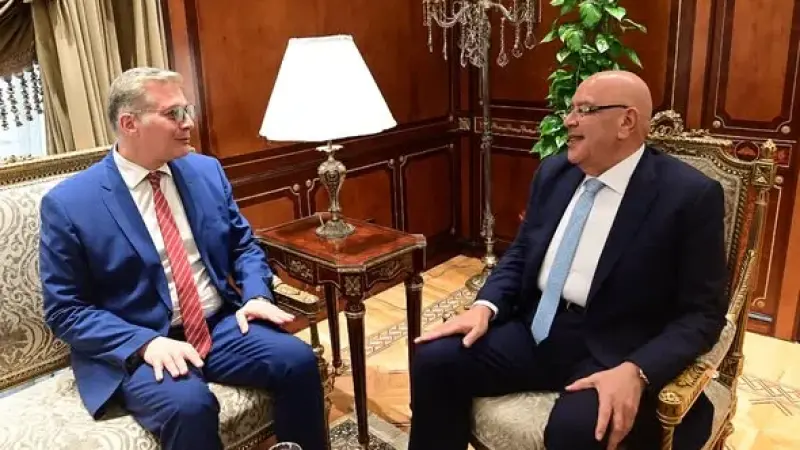 المستشار هشام بدوي يستقبل وزير البترول للتهنئة برئاسة مجلس النواب