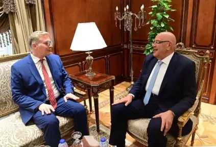 المستشار هشام بدوي يستقبل وزير البترول للتهنئة برئاسة مجلس النواب