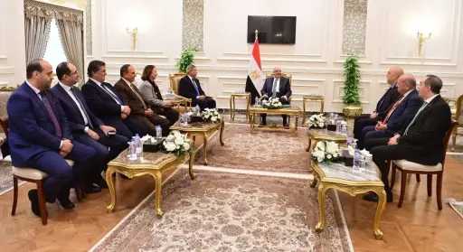 رئيس  مجلس النواب يستقبل رئيس المجلس الأعلى للإعلام والوفد المرافق