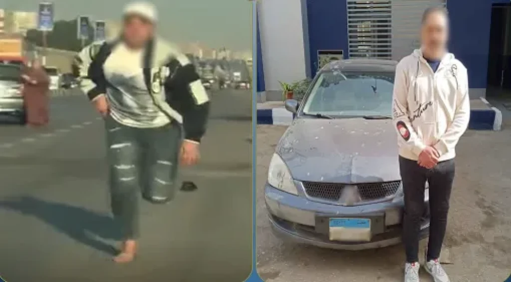 ضبط المتهم بالتعدي على قائد سيارة بطريق (الزقازيق / منيا القمح)