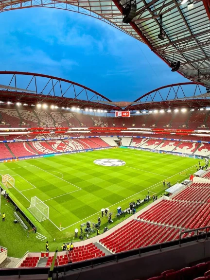 ملعب العاشرة الإسطورية يستعد .. بنفيكا يستضيف ريال مدريد بالشامبيونز ليج