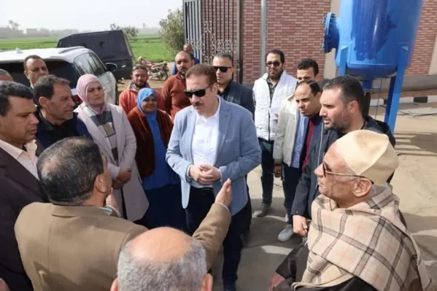 محافظ المنوفية يفتتح مشروع صرف صحى ميت البيضا باستثمارات 45 مليون جنيه