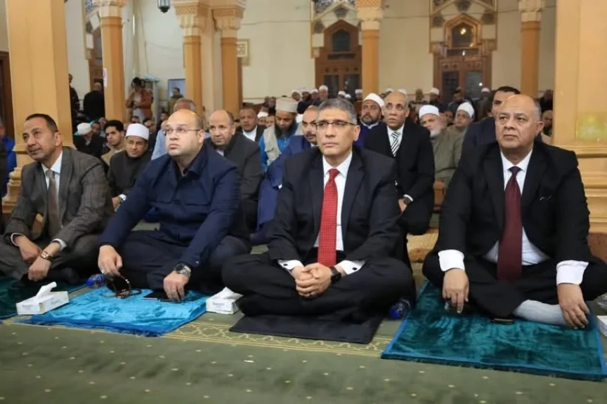 محافظ الجيزة يشهد احتفالية ذكري النصف من شعبان بمسجد أسد بن الفرات بالدقي