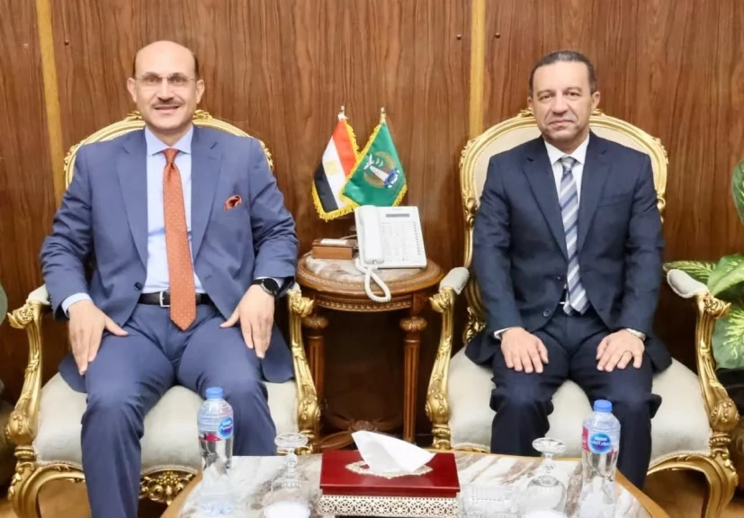 محافظ المنوفية يستقبل القائم بأعمال رئيس جامعة مدينة السادات