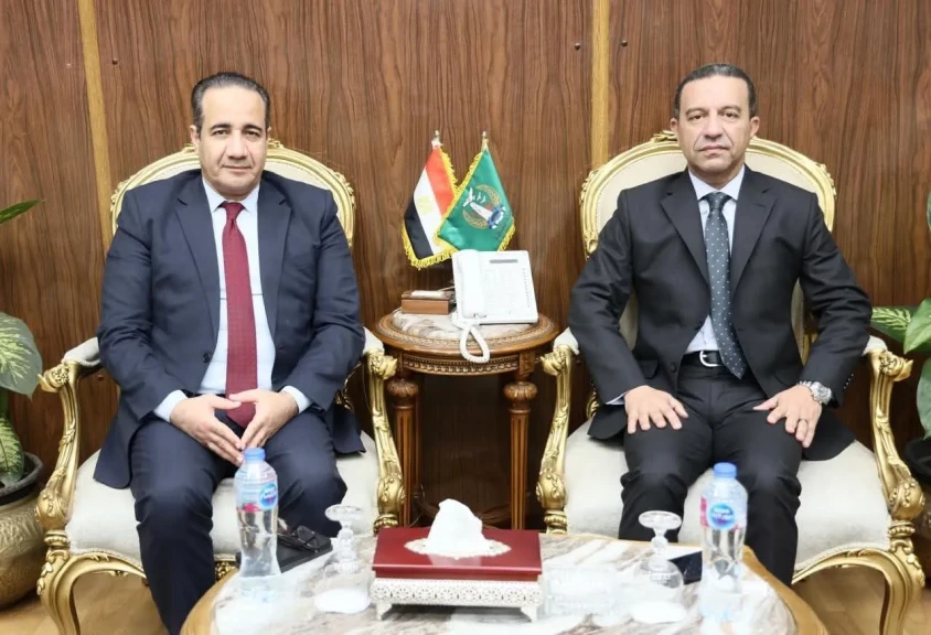 محافظ المنوفية يستقبل عميد معهد الكبد لتقديم التهنئة بتوليه مهام منصبه الجديد