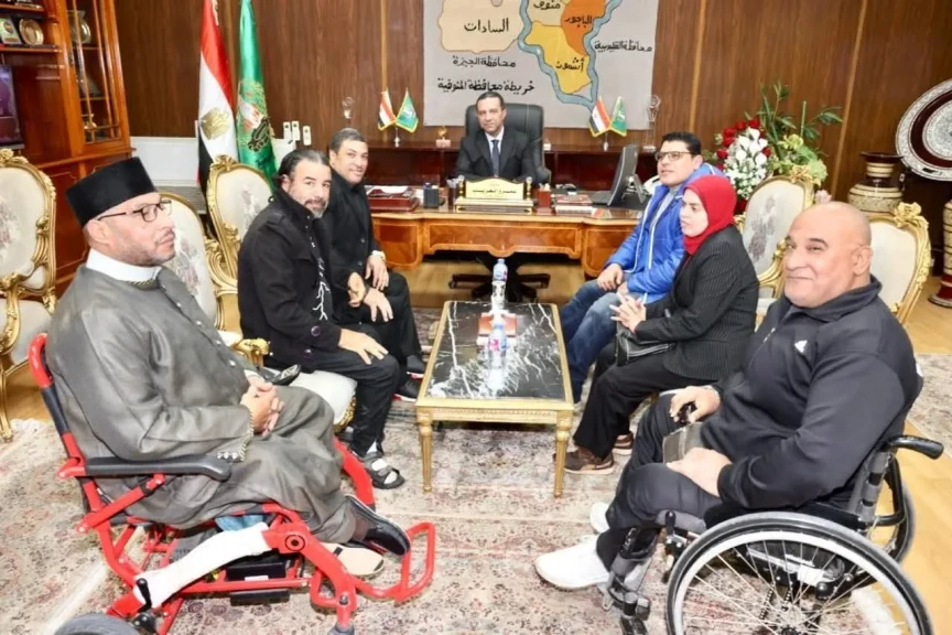 محافظ المنوفية يلتقي أبناءه من ذوي الهمم لتقديم التهنئة بتوليه مهام منصبه الجديد
