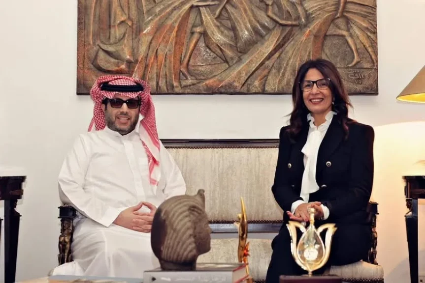 وزيرة الثقافة تستقبل المستشار تركي آل الشيخ رئيس مجلس إدارة الهيئة العامة للترفيه بالمملكة العربية السعودية