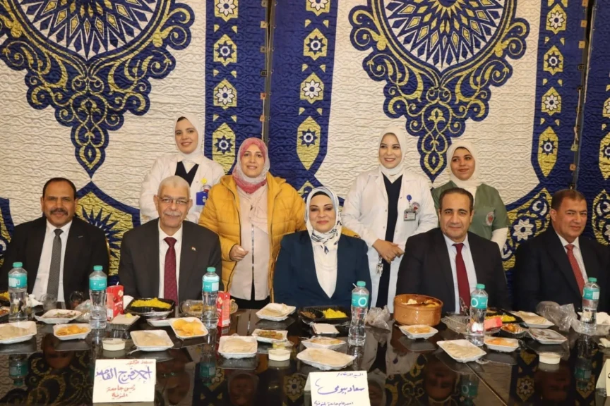 رئيس جامعة المنوفية يشارك المستشفيات الجامعية في حفل الإفطار السنوي