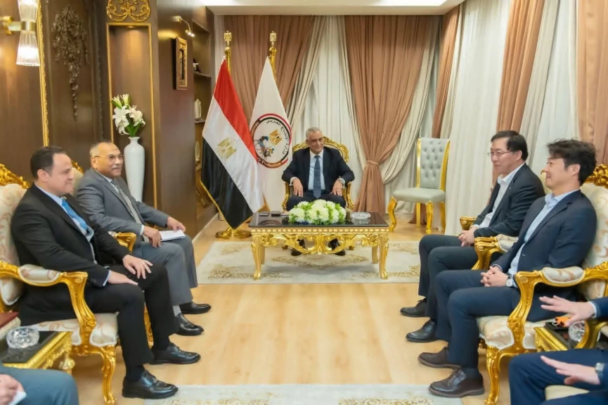 وزير الدولة للإنتاج الحربي يستقبل وفد شركة ”Hanwha” الكورية الجنوبية