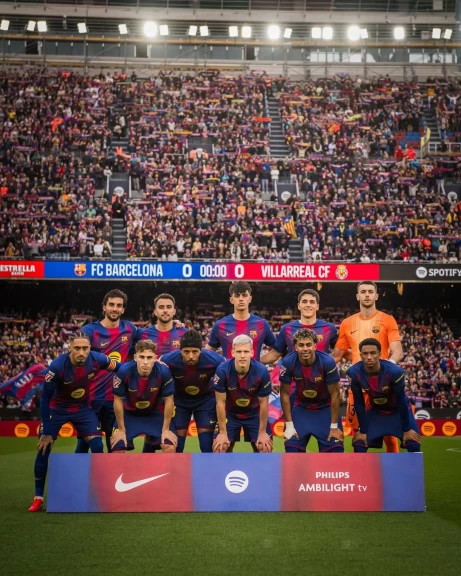 بهاتريك لامين.. برشلونة ينتصر علي فياريال برباعية