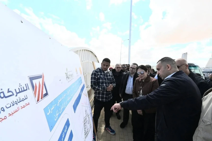 وزيرة الإسكان تتابع أعمال المرافق الرئيسية لمنطقة أبراج الداون تاون وكوبري C19 بالعلمين الجديدة