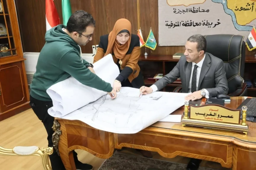 محافظ المنوفية يعتمد خرائط تحديث المخطط الاستراتيجي لمدن شبين الكوم وقويسنا وأشمون