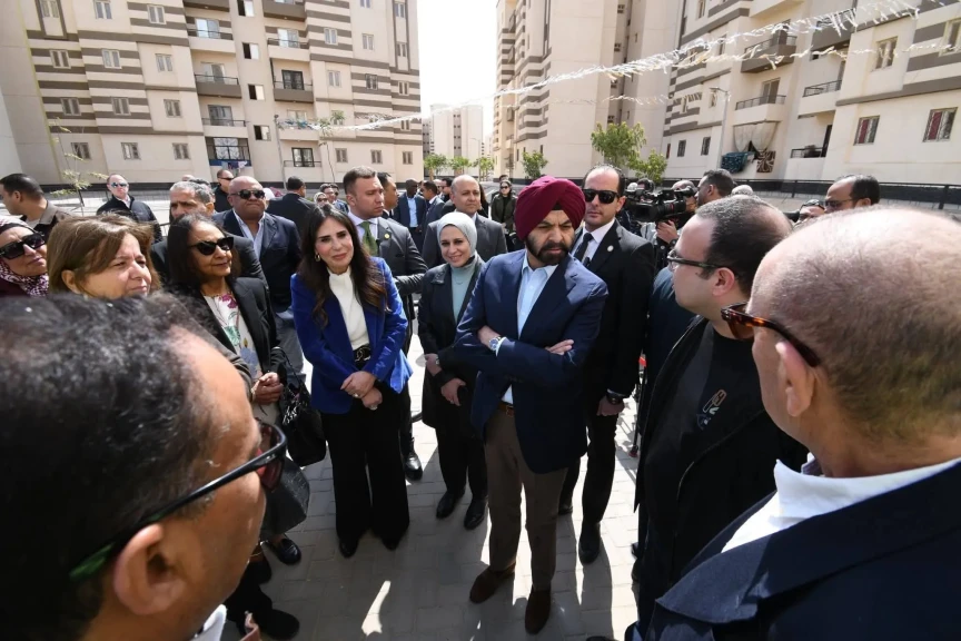 رئيس مجموعة البنك الدولي يزور وحدات المبادرة الرئاسية ”سكن لكل المصريين” بمدينة العاشر من رمضانن