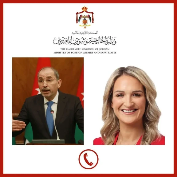 وزير الخارجية الأردني يبحث مع إيرلندا وجيبوتي تعزيز الأمن الإقليمي ورفض الاعتداءات الإيرانية