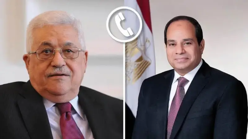 الرئيس السيسي يتلقى اتصالا هاتفيا من الرئيس الفلسطيني محمود عباس ابو مازن