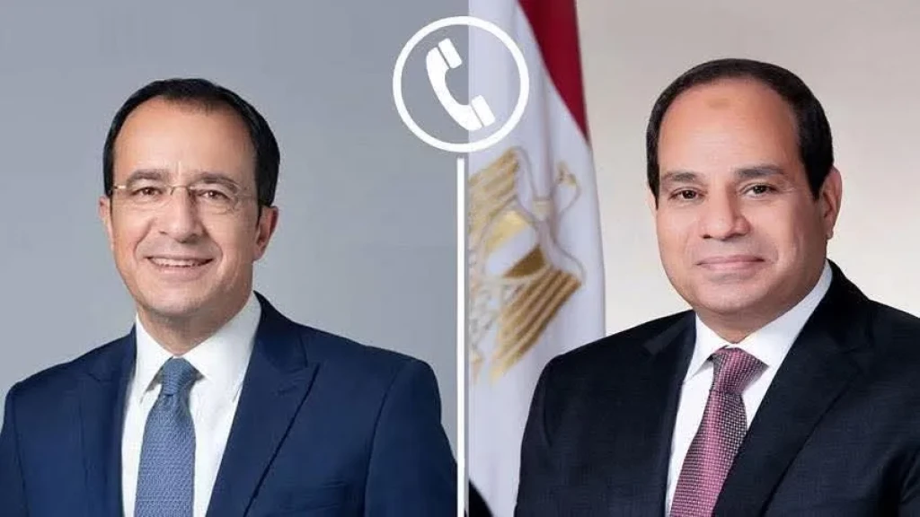 الرئيس السيسي يتلقى اتصالاً هاتفياً من رئيس جمهورية قبرص