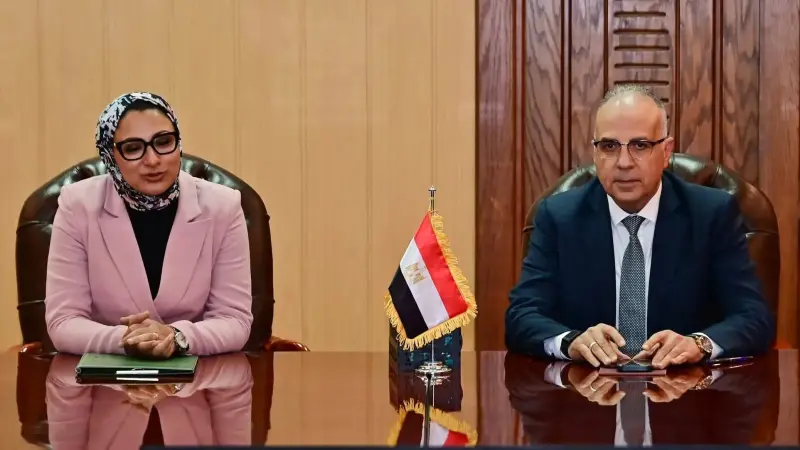 وزير الري يستقبل محافظ الوادي الجديد