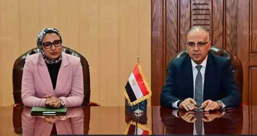 وزير الري يستقبل محافظ الوادي الجديد