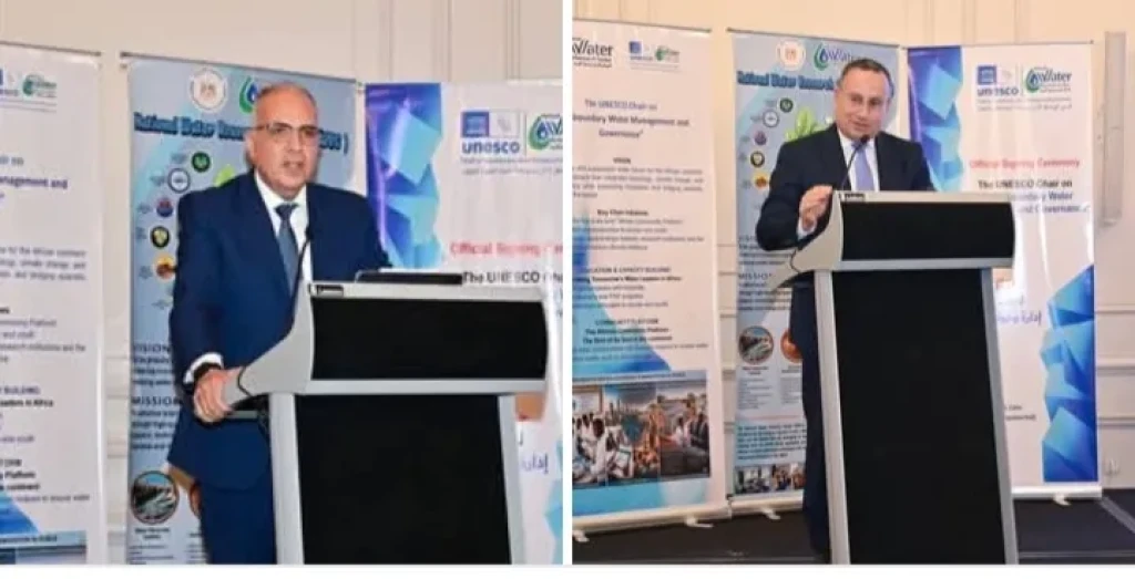 وزيرا الرىو الخارجية والتعاون الدولى يشهدون مراسم توقيع ”إتفاقية كرسى اليونسكو لإدارة وحوكمة المياه