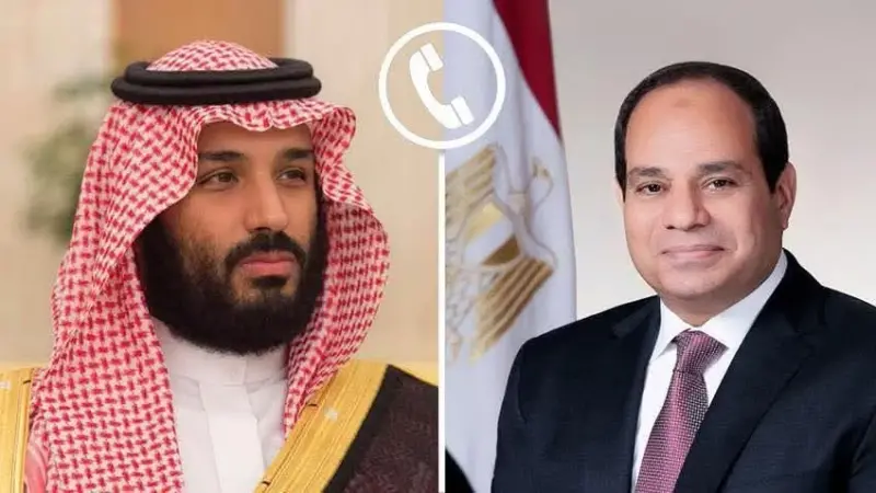 الرئيس السيسي يجري اتصالا هاتفيا مع ولي عهد المملكة العربية السعودية