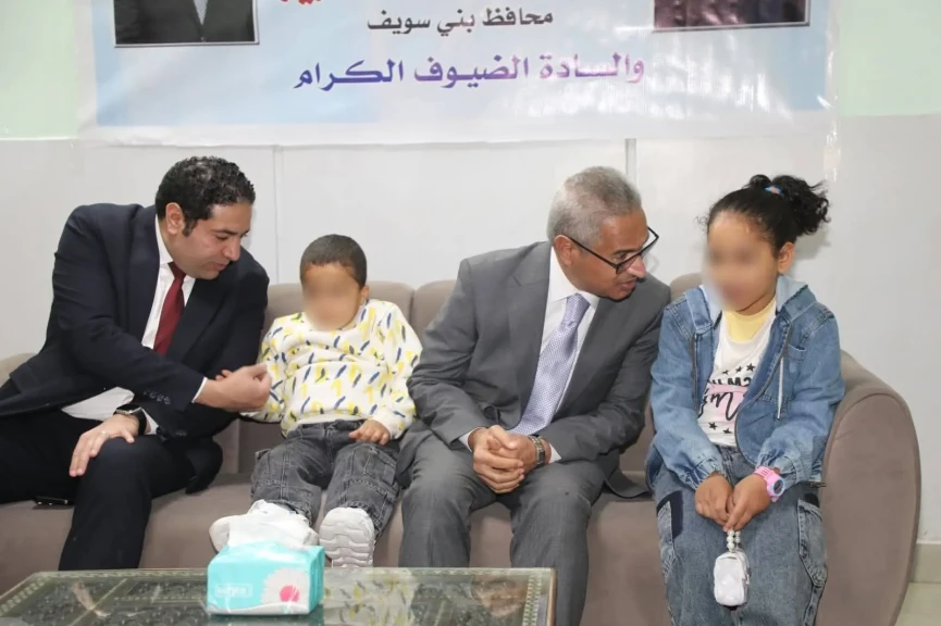 محافظ بني سويف يُعيّد على الأيتام والمُسنين  في أول أيام عيد الفطر