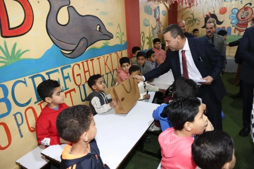 محافظ المنوفية يزور الحضانة الإيوائية ( دار أيتام الحسن والحسين ) بكفر المصيلحة